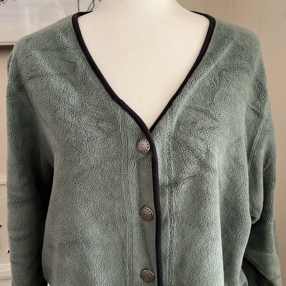 Vintage L.L. Bean Fleece Cardigan - Picture 2 of 8